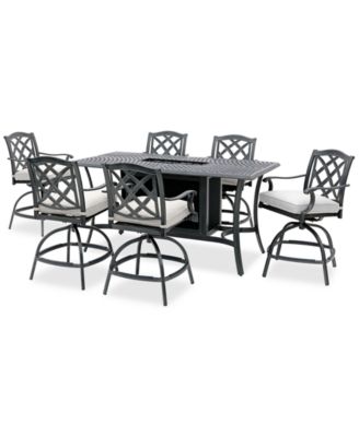 Wythburn 7-pc. Outdoor Bar Height Fire Pit Chat Set