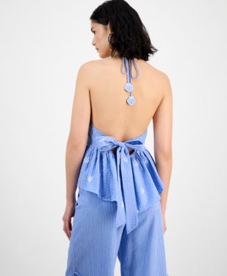 Women's Amelie Striped Peplum Top