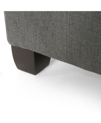 Modern Ottoman with Storage | Plush Upholstery | Contemporary Waffle Stitch