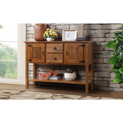Retro Style Solid Wood Sideboard with Drawers & Cabinets