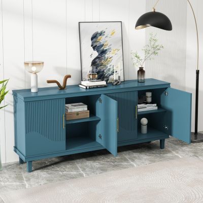  Modern Farmhouse Floor Cabinet with Adjustable Shelves