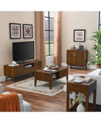 Mid Century Fluted Sideboard Cabinet