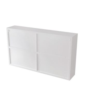 47" 4-Door Glass Wall Cabinet, White