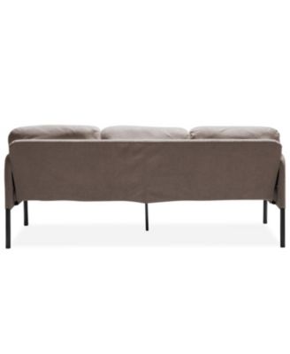 Streamdale Cozy 3-Seater L-Shape Sofa with Ottoman, Polyester Fabric for Small Spaces