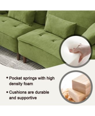 Streamdale Cozy Deep-Seated Sofa with Pillow (103")