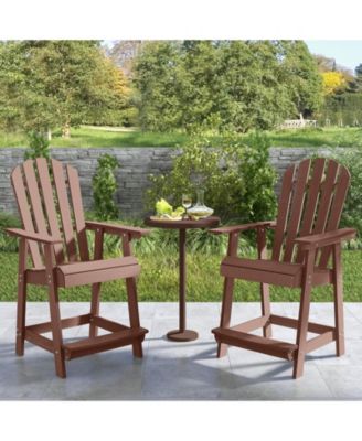 HDPE Patio Chair with Armrest and Footrest for Indoor Outdoor