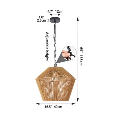 Boho Hemp Rope Pendant Light