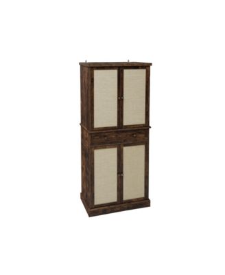 Streamdale 4 Door Cabinet with 1 Drawer, with 4 Adjustable Inner Shelves, Storage Cabinet