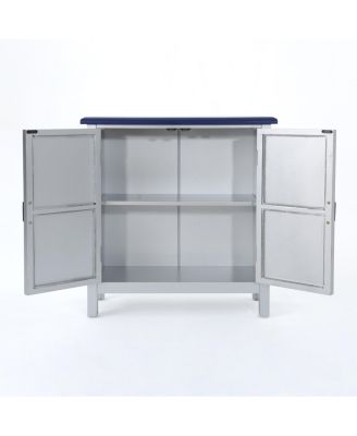 Elegant Firwood Cabinet With Carved Panels And Ample Storage