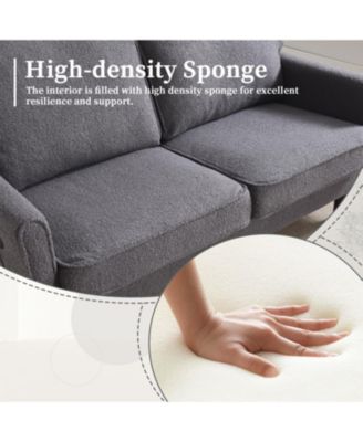 Streamdale Mid Century Modern Loveseat Sofa with USB (Gray)