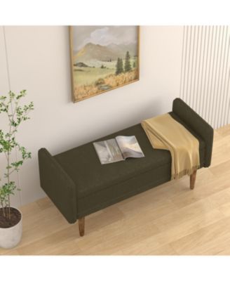 Teddy Velvet Storage Stool (46" x 17" x 22")