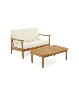 Streamdale Willowbrook Acacia Wood Loveseat & Coffee Table Set