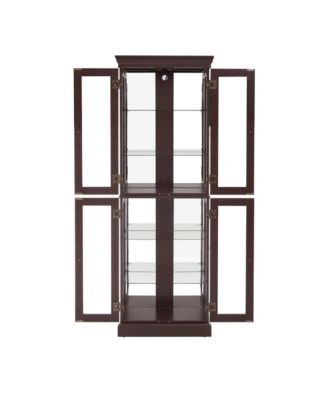 Lighted Glass Curio Cabinet for Display & Storage