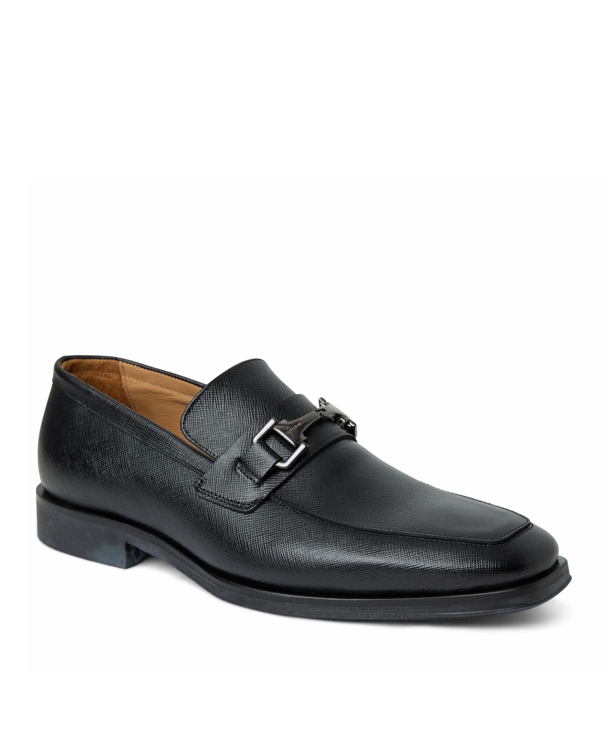 Men's Raging Bit Slip On Dress Shoe - Black saffiano