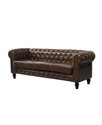 3-Seat Modern Chesterfield Sofa with Button Tufting for Living Rooms