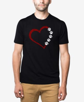 LA Pop Art - Meow Heart - Men's Premium Blend Word Art T-Shirt