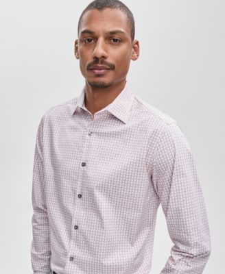 Men's Slim-Fit Geo-Print Dress Shirt, Macy's Exclusive