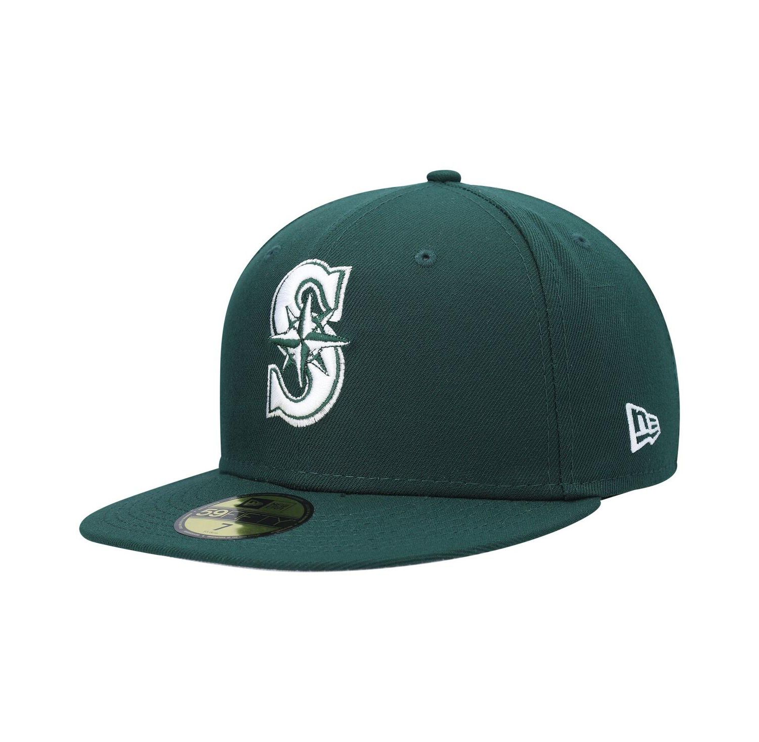 Men's Green Seattle Mariners White Logo 59FIFTY Fitted Hat