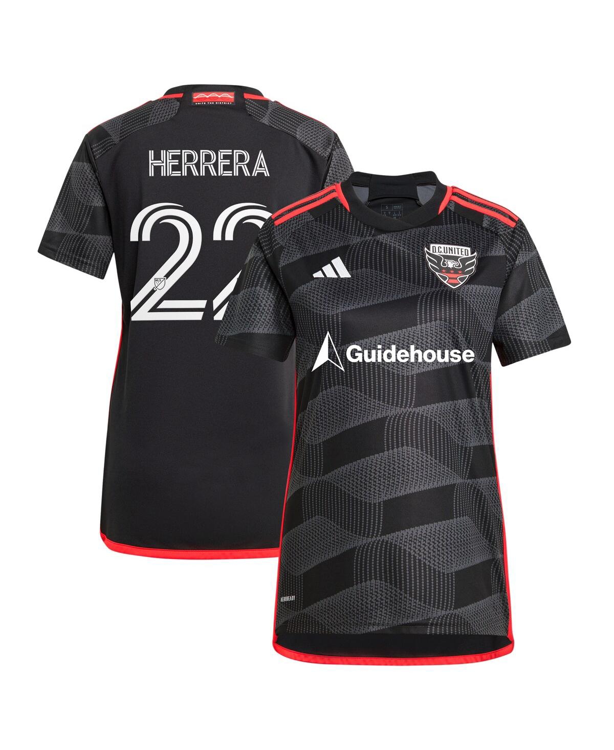 Adidas Women's Aaron Herrera Black D.c. United 2024 The Icon Kit Replica Player Jersey