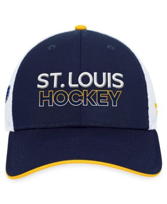 Men's Navy St. Louis Blues Authentic Pro Rink Trucker Adjustable Hat