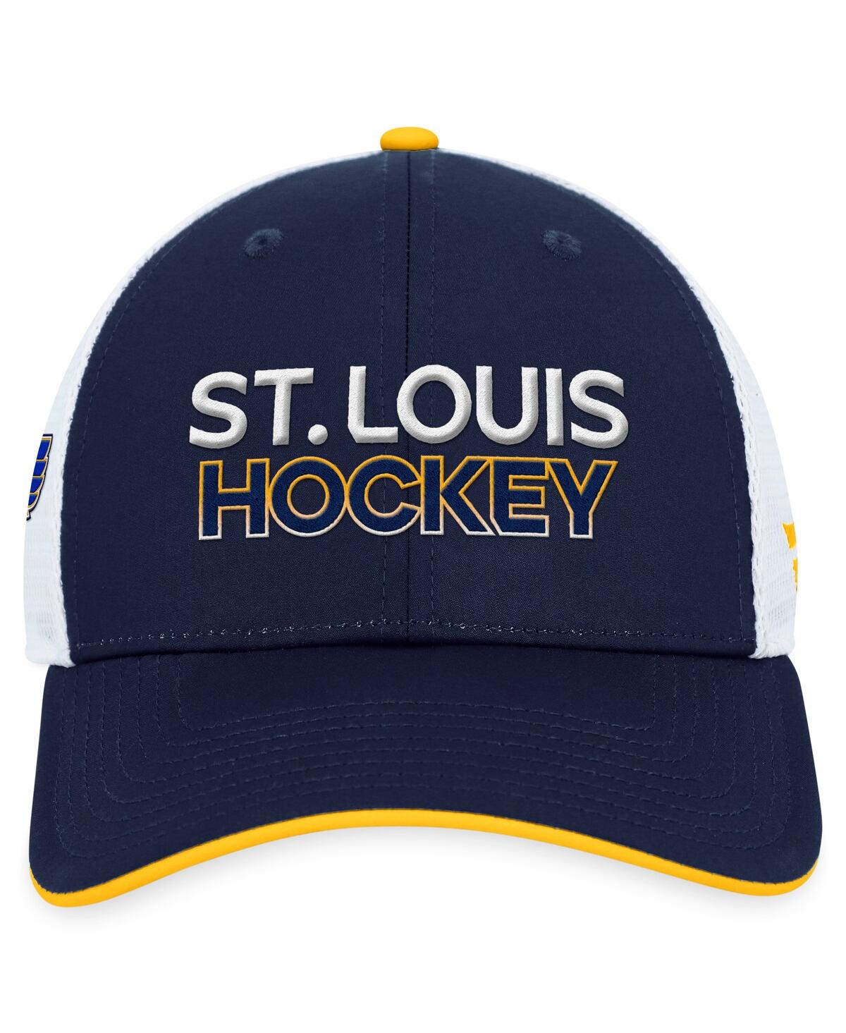 Fanatics Men's Navy St. Louis Blues Authentic Pro Rink Trucker Adjustable Hat
