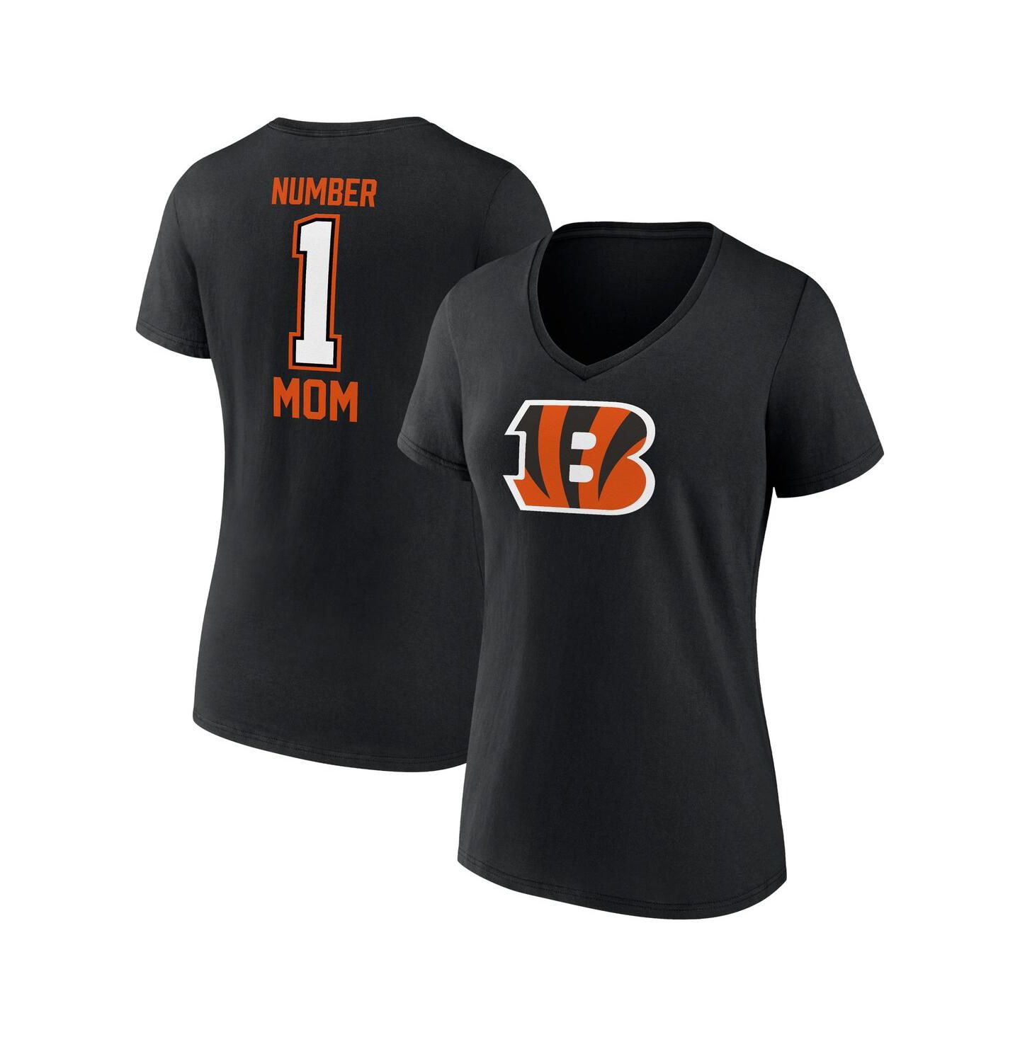 Женская футболка Fanatics Black Cincinnati Bengals Mother's Day V-Neck — фото 1