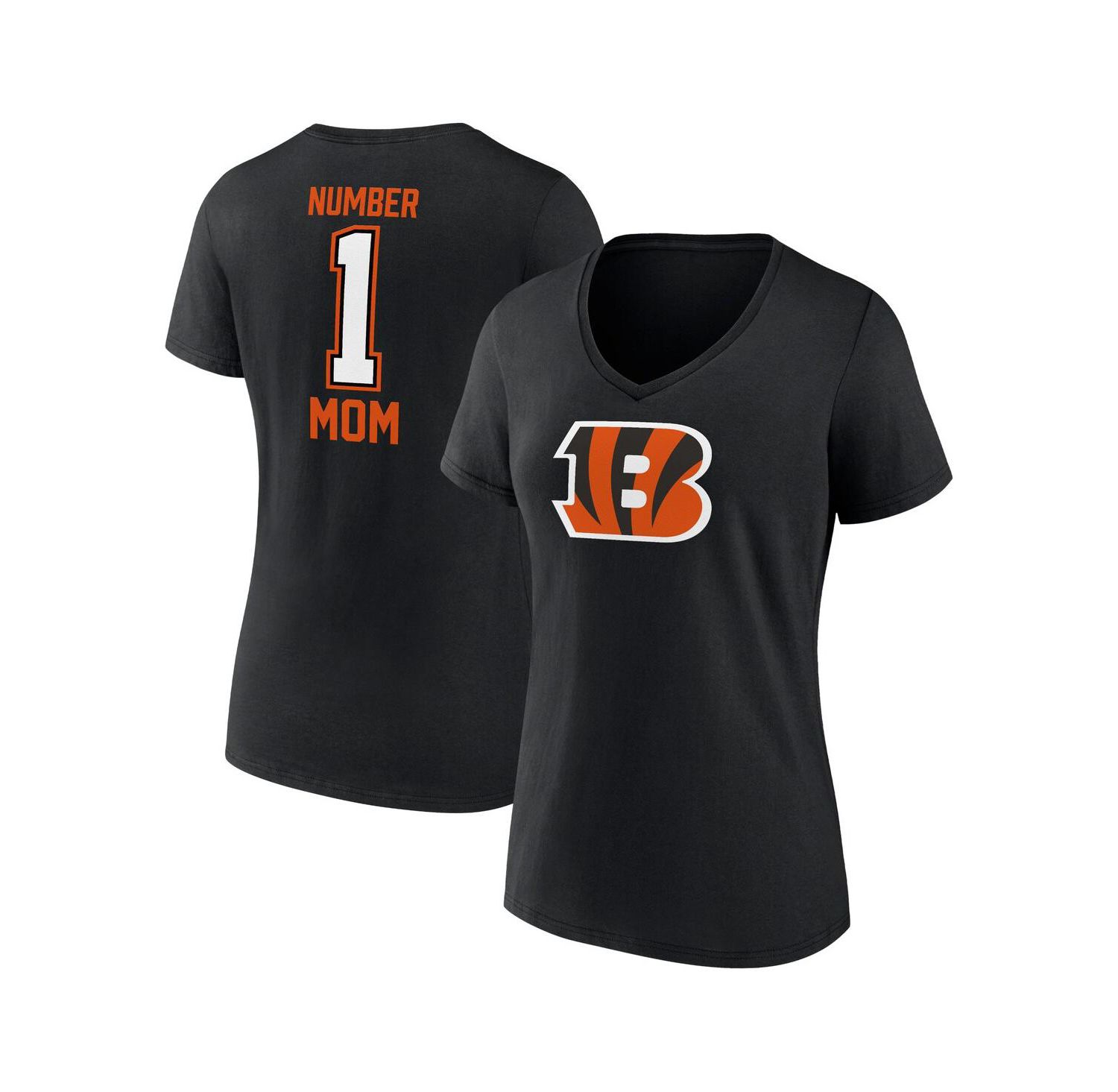 Women's Black Cincinnati Bengals Mother's Day V-Neck T-Shirt