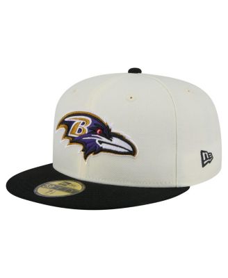 New Era - Men's White/Black Baltimore Ravens Main 59FIFTY Fitted Hat