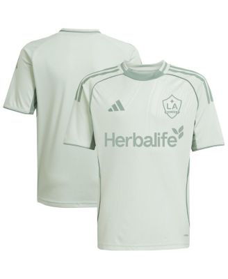 adidas - Big Boys and Girls Light Green LA Galaxy 2025 One Planet Pre-Match Top