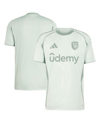 adidas - Men's Light Green San Jose Earthquakes 2025 One Planet Pre-Match Top