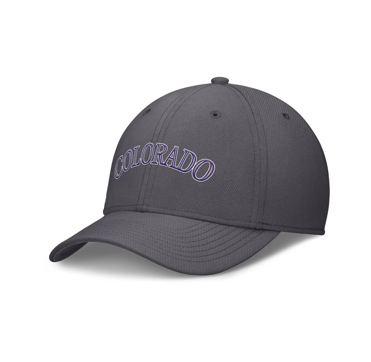 Men's Gray Colorado Rockies Swoosh Performance Flex Hat