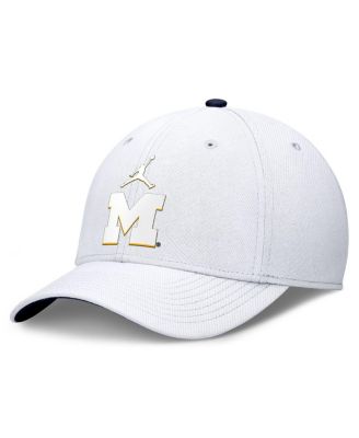 Jordan - Men's White Michigan Wolverines Rise Flex Hat