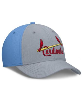 Men's Gray/Light Blue St. Louis Cardinals Rise Swoosh Performance Flex Hat