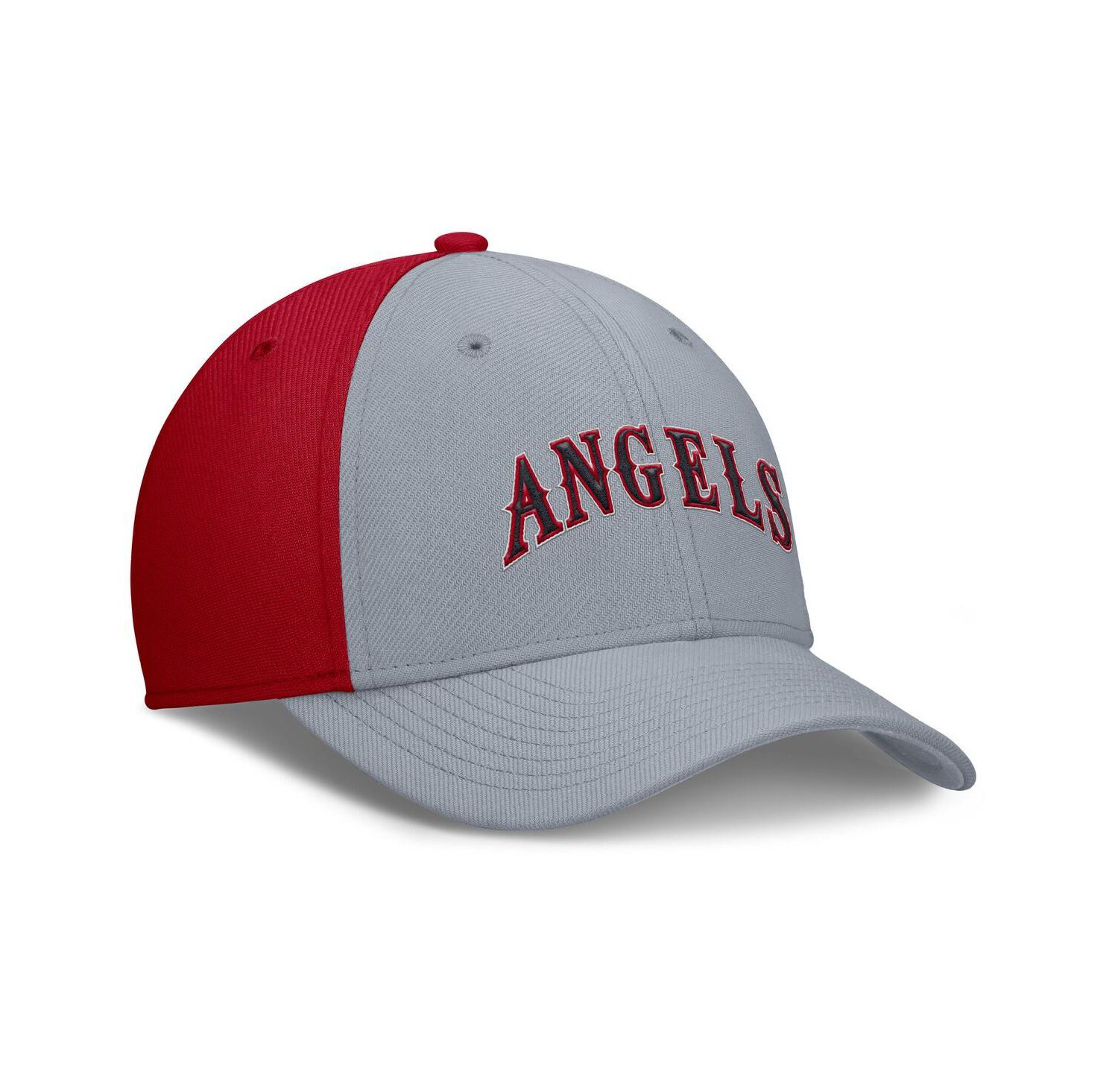 Men's Gray/Red California Angels Rise Swoosh Performance Flex Hat