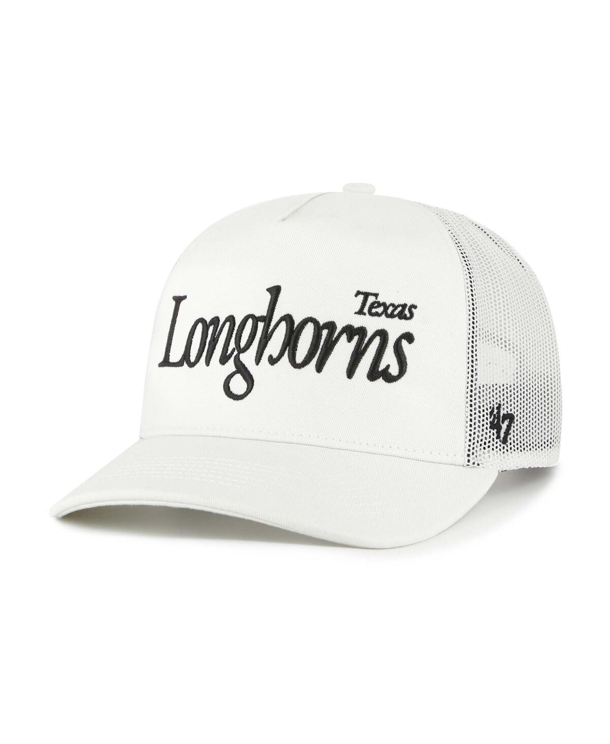 47 Brand Men's And Women's Cream Texas Longhorns Foundation Script Adjustable Trucker Hat