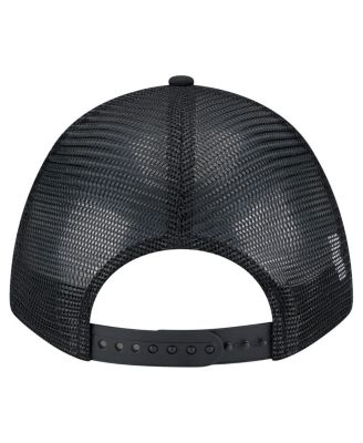 Men's Black Houston Astros Gradient 9FORTY A-Frame M-Crown Trucker Adjustable Hat