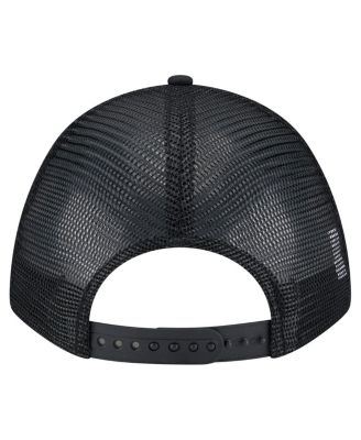 Men's Black Detroit Tigers Gradient 9FORTY A-Frame M-Crown Trucker Adjustable Hat