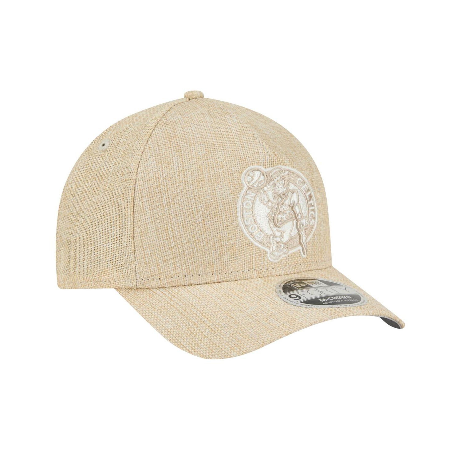 Men's Tan Boston Celtics Injection Woven A-Frame 9FORTY Adjustable Hat