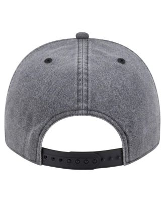 Men's Charcoal Tampa Bay Lightning Throwback Washed A-Frame Pre-Curved 9FIFTY Snapback Hat