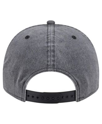 Men's Charcoal New York Knicks Throwback Washed Pre-Curved 9FIFTY Snapback Hat