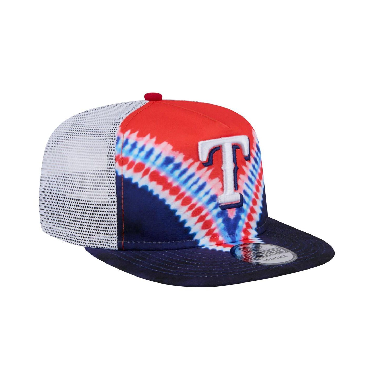 Мужская кепка New Era Texas Rangers Tie-Dye Golfer Trucker Adjustable Hat — фото 3