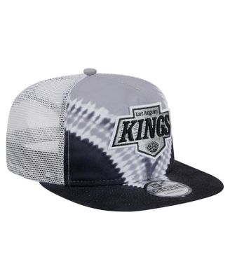 Men's Black/Silver Los Angeles Kings Throwback V-Dye Adjustable Golfer Hat