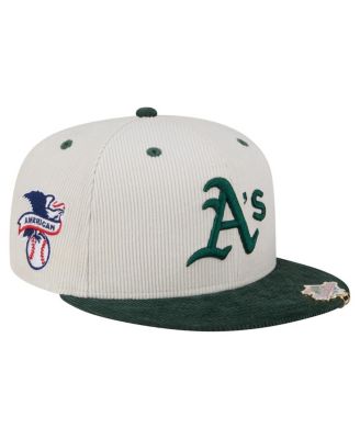 New Era - Men's Cream/Dark Green Athletics Two-Tone Corduroy 59FIFTY Fitted Hat