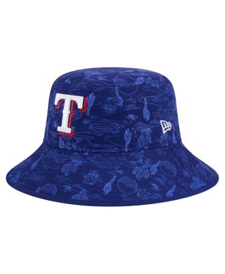 New Era - Men's Dark Blue Texas Rangers 2025 Spring Training All Over Print Bucket Hat