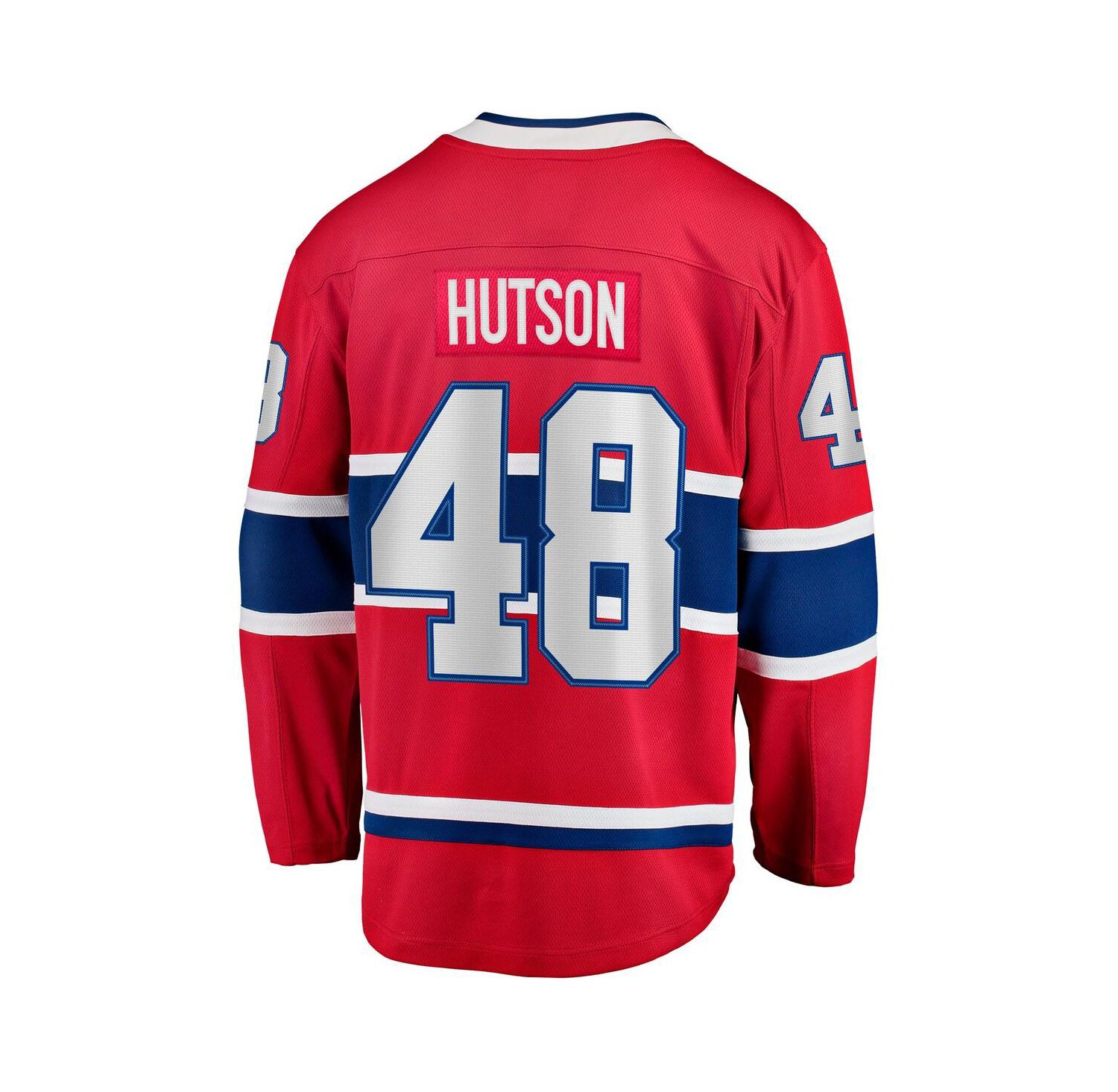 Men's Lane Hutson Red Montreal Canadiens Home Breakaway Jersey