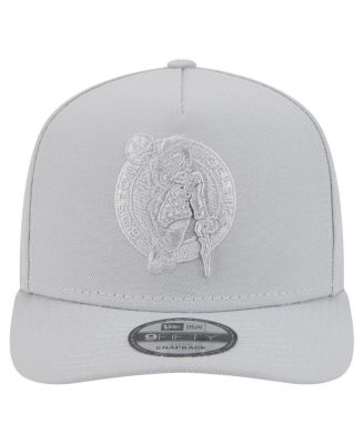 Men's Gray Boston Celtics Colorpack A-Frame Pinch Front 9FIFTY Snapback Hat