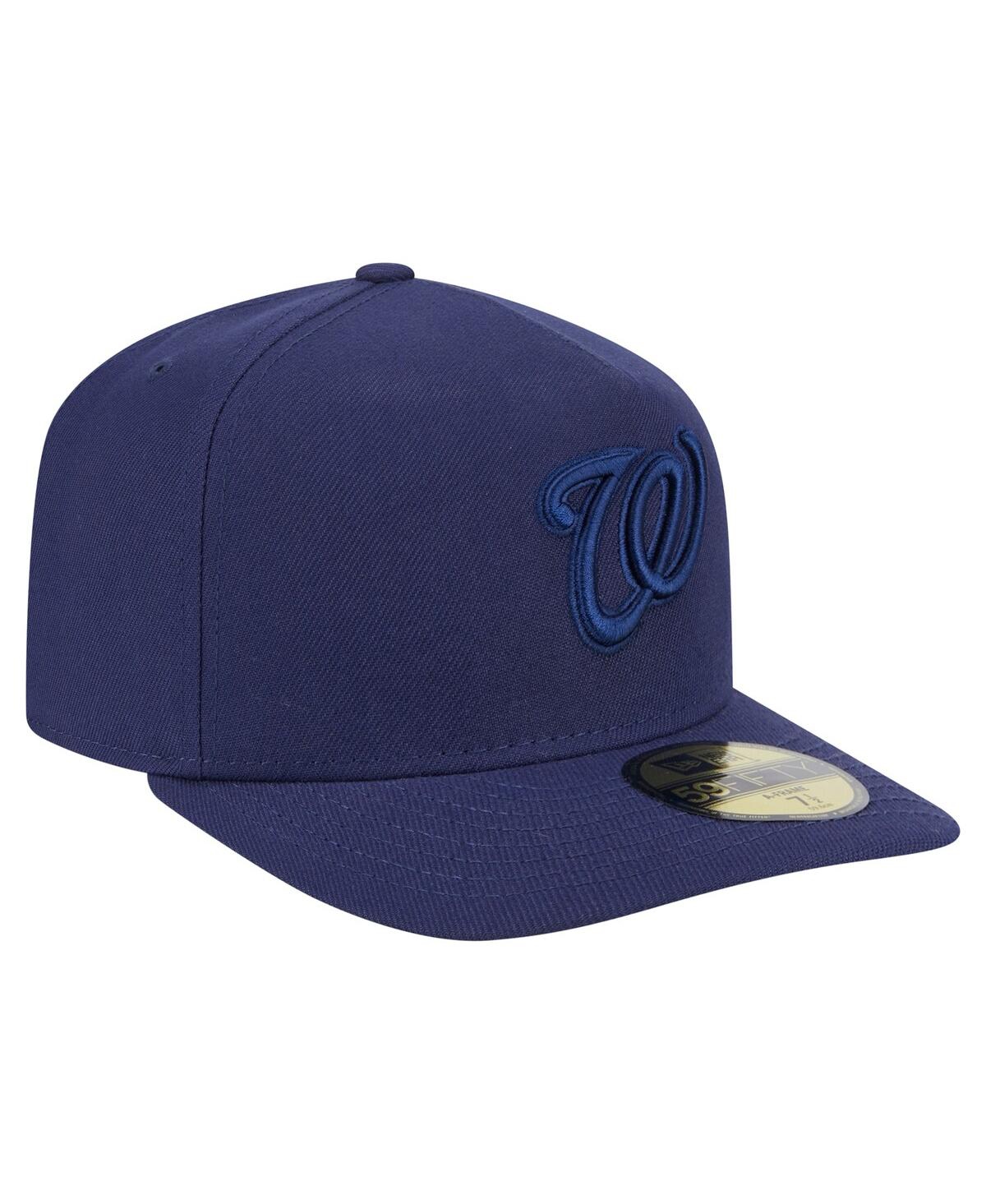 New Era Men's Navy Washington Nationals Color Pack A-frame 59fifty Fitted Hat