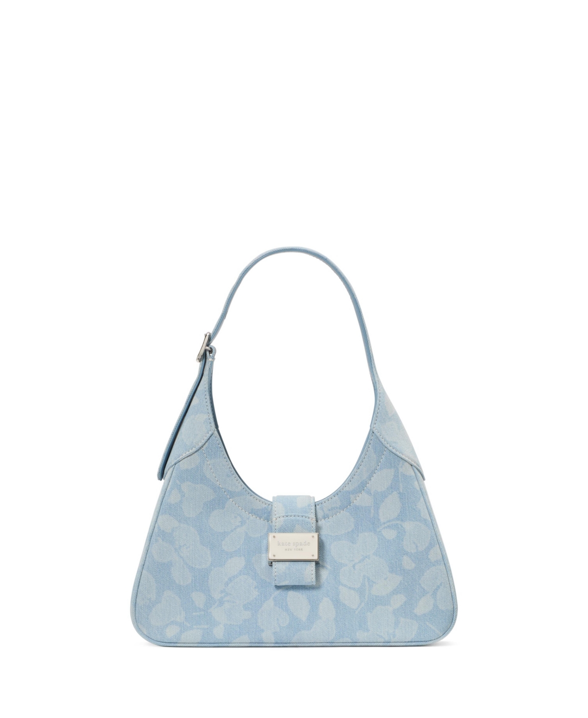 Nouveau Floral Denim Shoulder Bag - Blue Multi