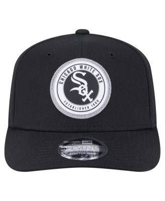 Men's Black Chicago White Sox Circle Patch 9SEVENTY Stretch-Snap Hat