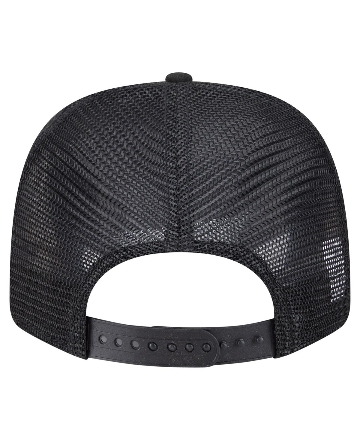 NEW ERA MEN'S BLACK BALTIMORE RAVENS MAIN TRUCKER 9SEVENTY STRETCH SNAP HAT 